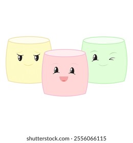 Cute Marshmallow Vector Icon, Design Graphics