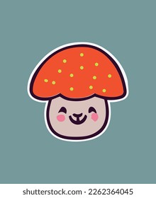 cute marshoom in cartoon design