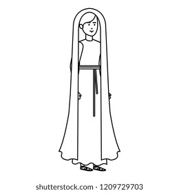 cute mary virgin character