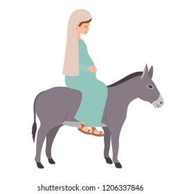 cute mary virgin in mule character