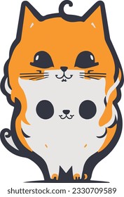Un bonito logotipo de gato mascota arte vector simple.Este es un archivo vectorial EPS editable.
