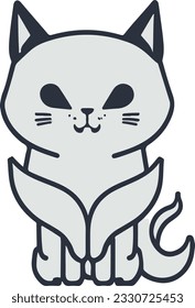A cute mascot cat logo simple vector art.This is an editable EPS vector file.