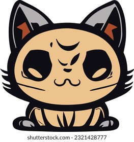 Un bonito dibujo vectorial con el logotipo de un gato mascota. Este es un archivo vector eps editable.