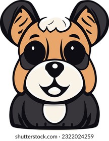 Ein süßes Maskottchen-Logo, Vektorgrafik-Flach-Design. Dies ist eine bearbeitbare EPS-Vektordatei.