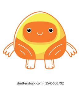 cute mascot character illustration with flat design style.