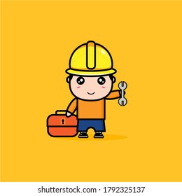 CUTE MASCOT CONSTRUCTION WORKER DESIGNS