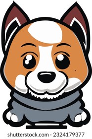 Un bonito dibujo vectorial con el logotipo de un perro mascota. Este es un archivo vector eps editable.