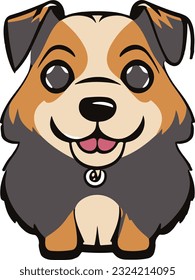 Un bonito dibujo vectorial con el logotipo de un perro mascota. Este es un archivo vector eps editable.