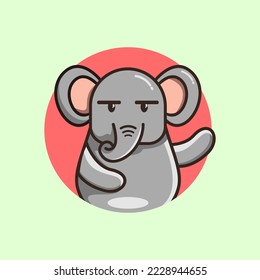 cute mascot elephant design vector