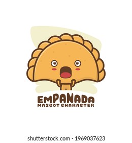 cute mascot empanadas. vector illustration of food from Latin America. suitable for logo packaging, food product brands, menu display, etc.