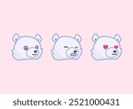 cute mascot logo of polar bear fit for icon