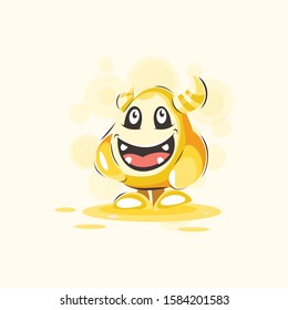 cute mascot monster illustration design vector