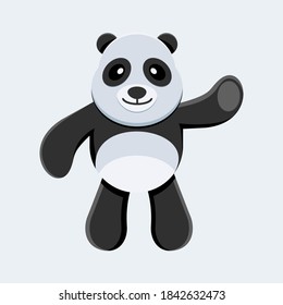 cute mascot panda illustration design