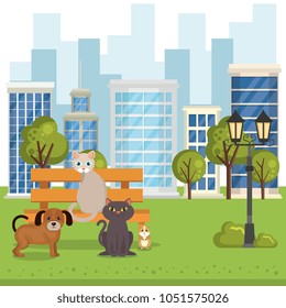 cute mascots pet shop icons