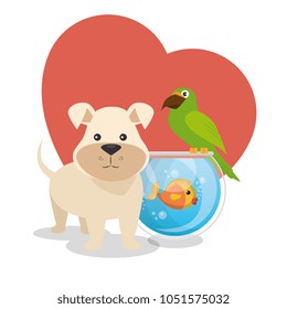 cute mascots pet shop icons