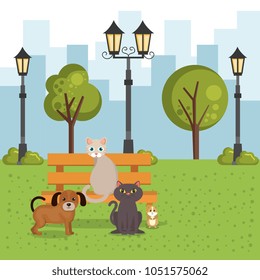 cute mascots pet shop icons
