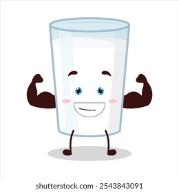 cute masculine healthy athlete expression of milk character