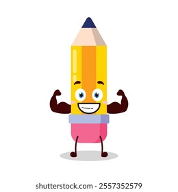 cute masculine healthy athlete expression of pencil cartoon character