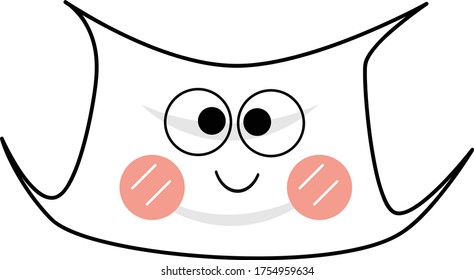 CUTE MASK ILLUSTRATION VECTOR DESIGN
