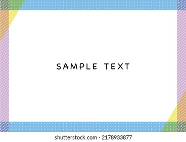 Cute masking tape frame background image