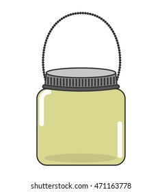 cute mason jar isolated icon vector illustration design
