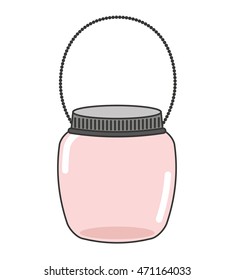 cute mason jar isolated icon vector illustration design