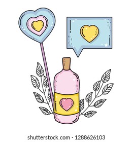 cute mason jar with love hearts