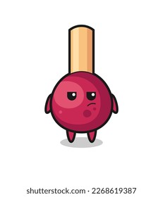 cute matches character with suspicious expression , cute style design for t shirt, sticker, logo element