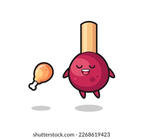 cute matches floating and tempted because of fried chicken , cute style design for t shirt, sticker, logo element