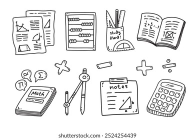 Cute Math Doodle Illustration Collection 