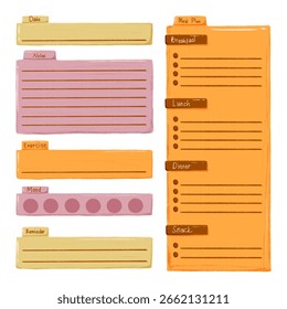 Plano de Refeição Bonito Planejador de desenho Mão Simples