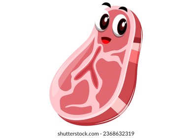 Cute Meat Character Design Illustration