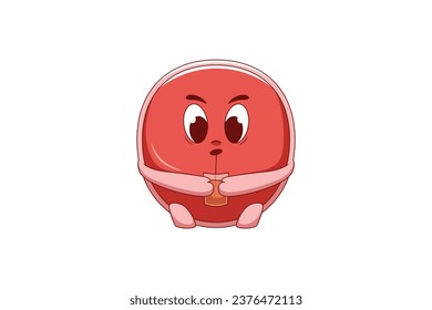 Ilustración de diseño de caracteres de carne mate