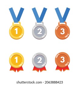 cute medal award illustration design