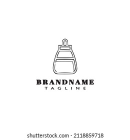 cute medical bottle logo template icon modern vector illustration