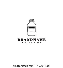 cute medical bottle logo template icon modern vector illustration