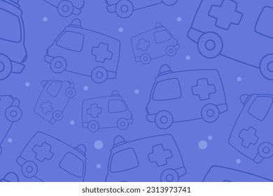 Cute Medical Seamless Pattern Perfect Kids Apparel Trendy Cartoon Textile for Healthcare nursery Hospital Clinic Wrapping Collage Drug Pharmacy Emergency Doctor Print Vector Illustrations