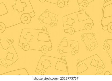 Cute Medical Seamless Pattern Perfect Kids Apparel Trendy Cartoon Textile for Healthcare nursery Hospital Clinic Wrapping Collage Drug Pharmacy Emergency Doctor Print Vector Illustrations