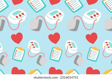Cute Medical Seamless Pattern Perfect Kids Apparel Trendy Cartoon Textile for Healthcare nursery Hospital Clinic Wrapping Collage Drug Pharmacy Emergency Doctor Print Vector Illustrations