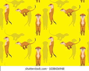 Cute Meerkat Background Seamless Wallpaper