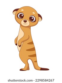 Cute meerkat ilustración vectorial