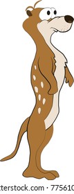 a cute meerkat in style