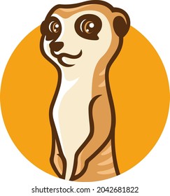 A Cute Meerkat (Suricate) Cartoon Character Design