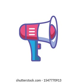 cute megaphone with white background vector illustration design