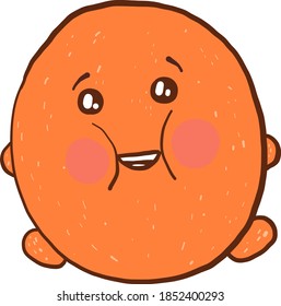 Cute melon, illustration, vector on white background