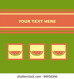 cute melons card