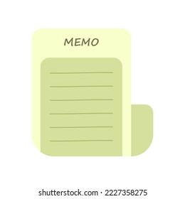 papel de nota de memo lindo, nota pegajosa