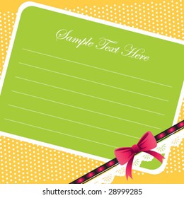 Cute memo template with bow