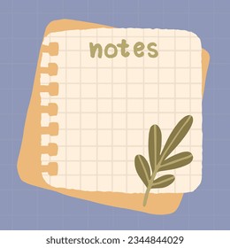 Plantillas de notas personalizadas, notas rayadas y portátiles en blanco. stickers aislados de Daily Planner