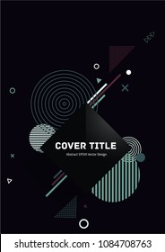 Cute memphis neo pattern with white, cyan and violet geometrical shapes on background. Minimalistic front page texture. Colorful memphis neo style graphic design for personal purpose.